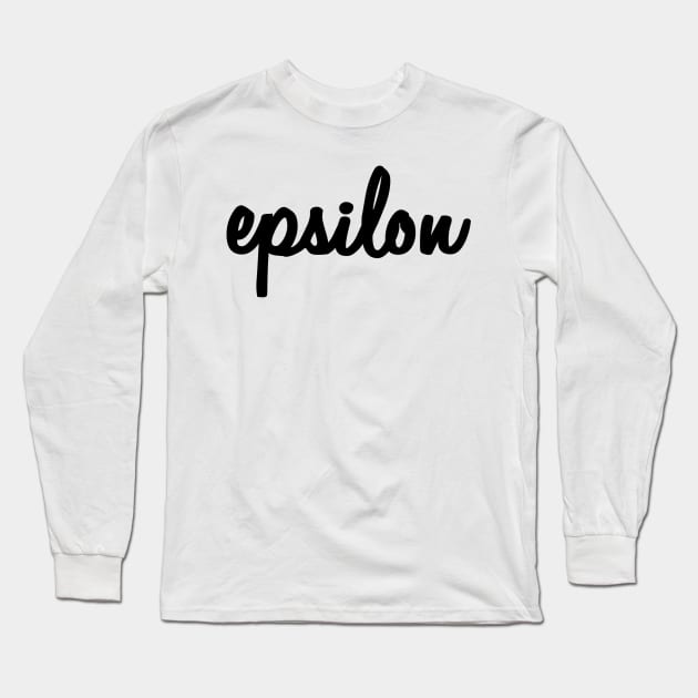 Epsilon Script Long Sleeve T-Shirt by lolosenese